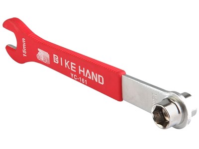 Ключ 3 в 1, ключ торцевой 14/15мм, рожковый на 15 мм. Bike Hand. YC-161